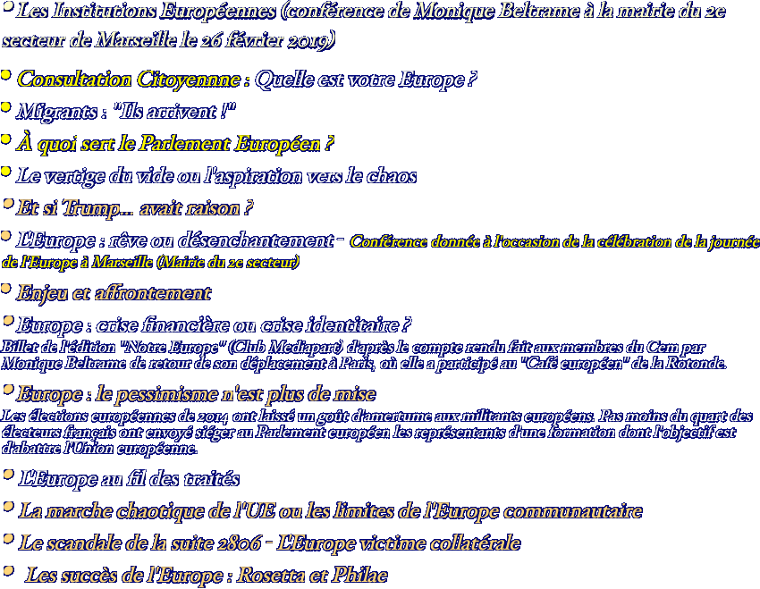 • Les Institutions Européennes (conférence