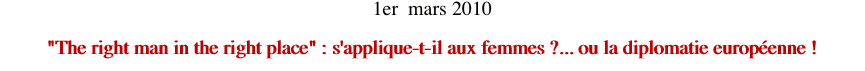 1er  mars 2010 