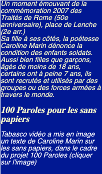 Un moment émouvant de la