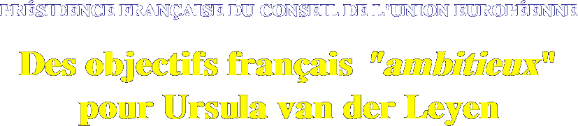  PRÉSIDENCE FRANÇAISE DU CONSEIL DE