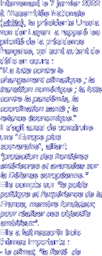 Intervenant le 7 janvier 2022
