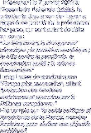 Intervenant le 7 janvier 2022