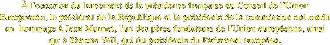 À l'occasion du lancement de