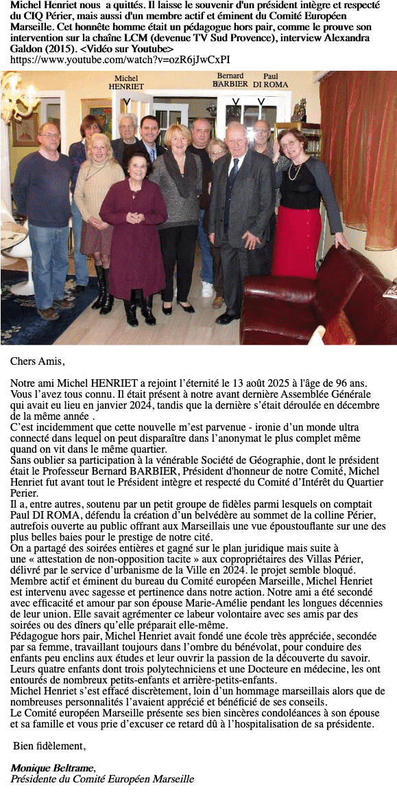 Michel Henriet nous  a