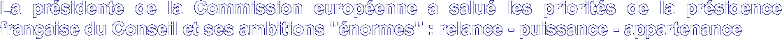 La présidente de la Commission