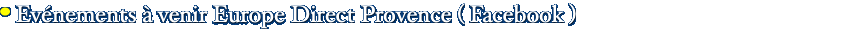 • Evénements à venir Europe