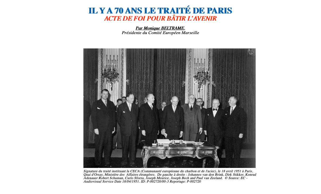  IL Y A 70 ANS
